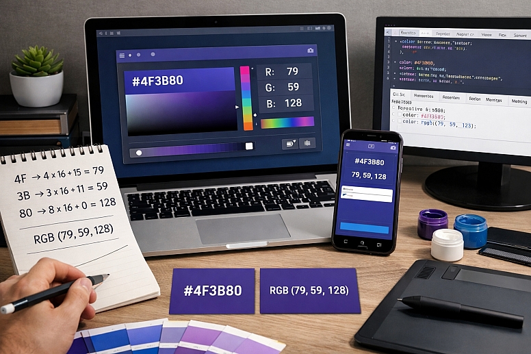 color code conversion in action