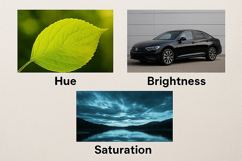 color concepts hue brightness saturation