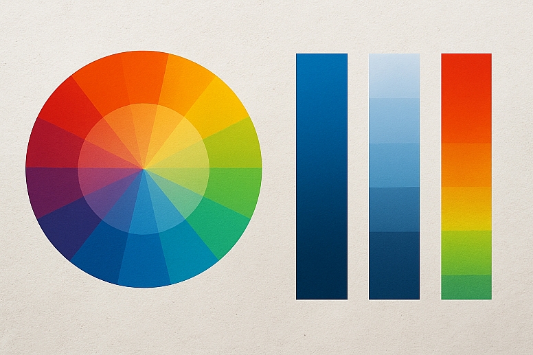 color wheel and gradient bars