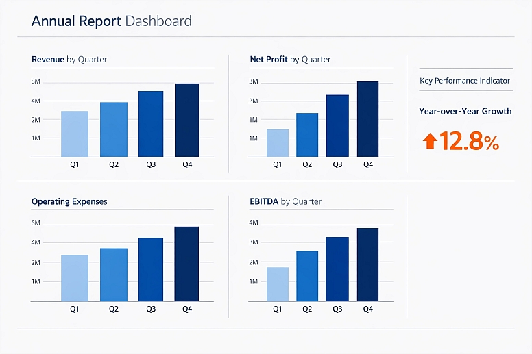 corporate performance dashboard with kpis