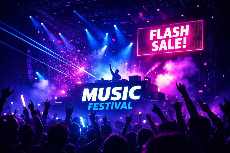 electric night at the music festival