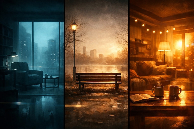 emotional journey through light and space