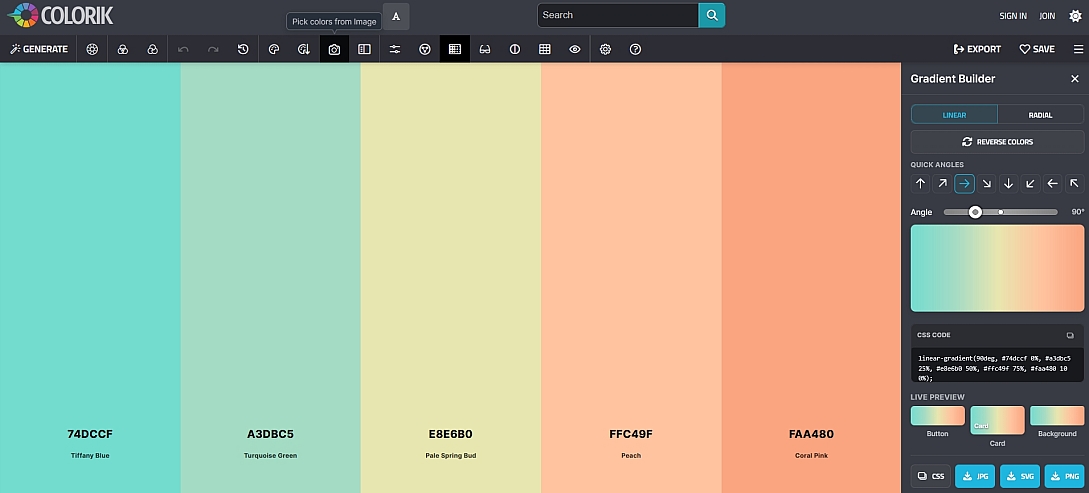 gradient builder
