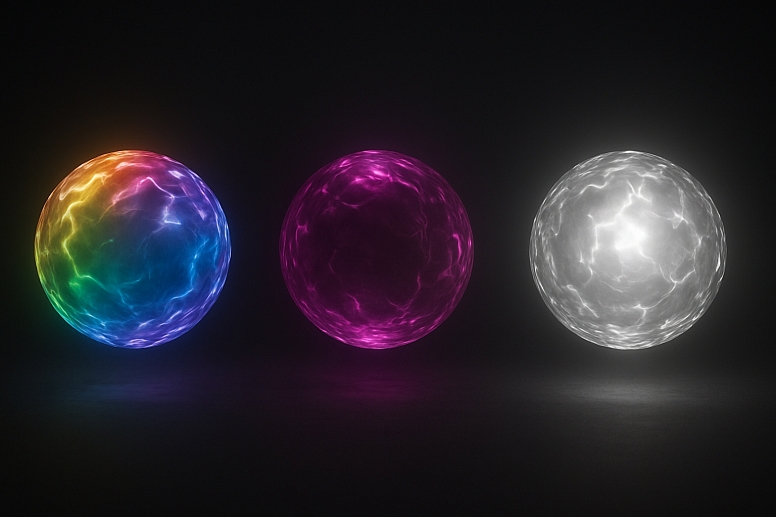 luminous orbs in dark harmony