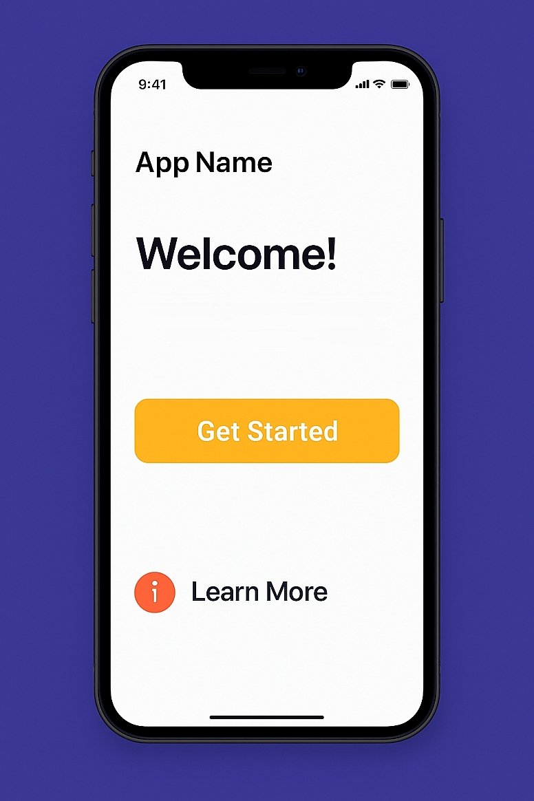 mobile app interface with clean design
