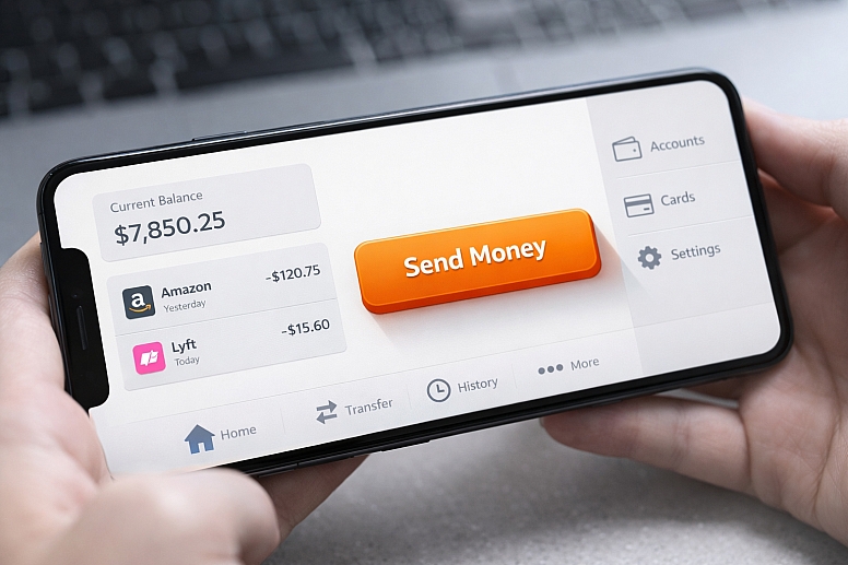 mobile banking in action