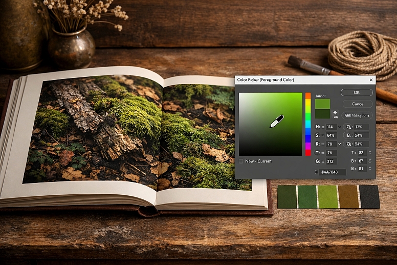 nature inspired colour selection and details