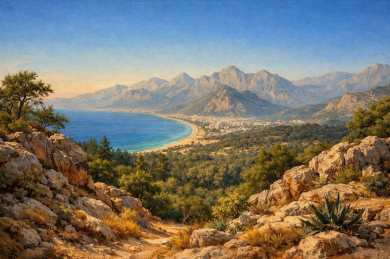 panoramic view of coast