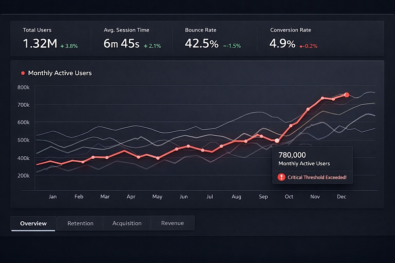 performance data exceeding critical threshold