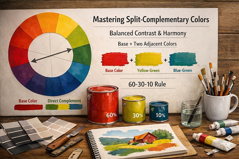 split complementary color scheme