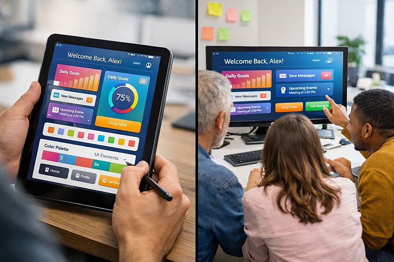 user interface design in action