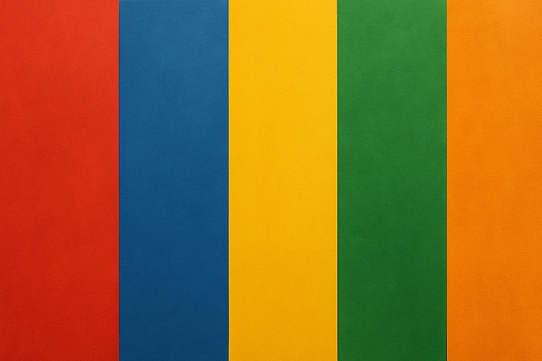 vibrant color panel arrangement