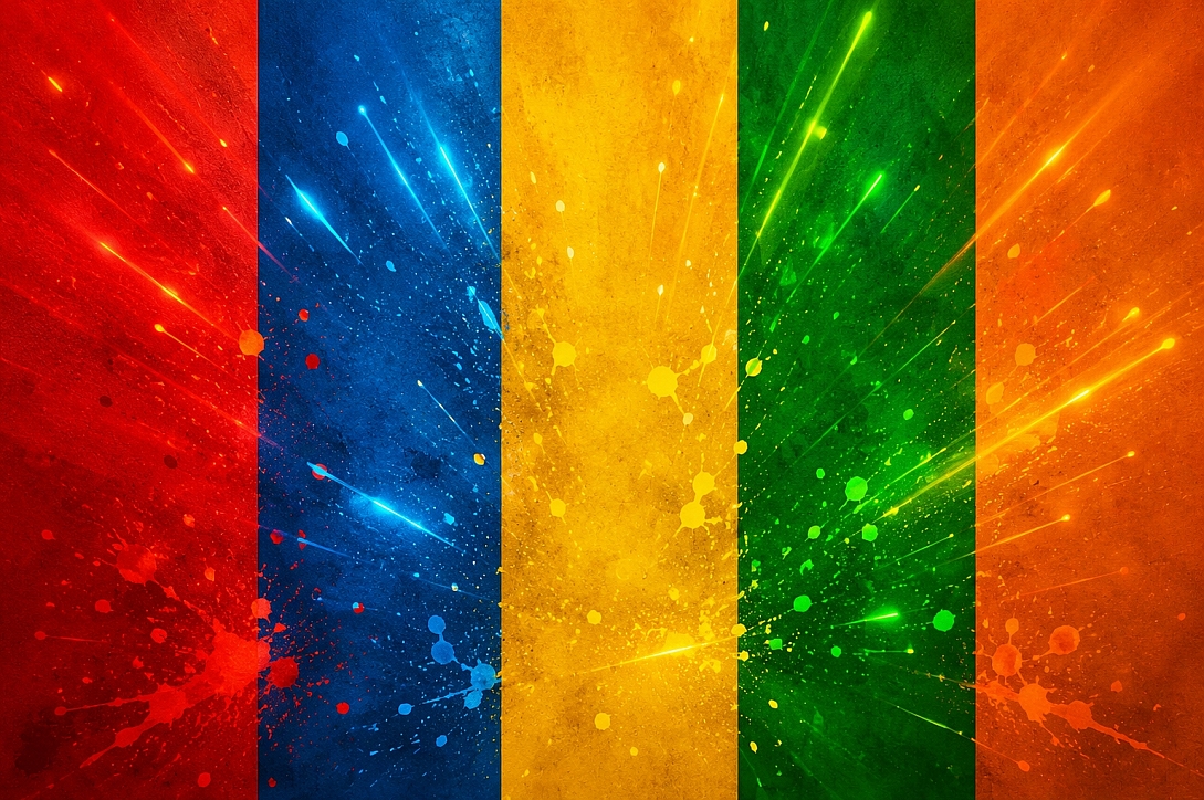 vibrant energy in abstract stripes