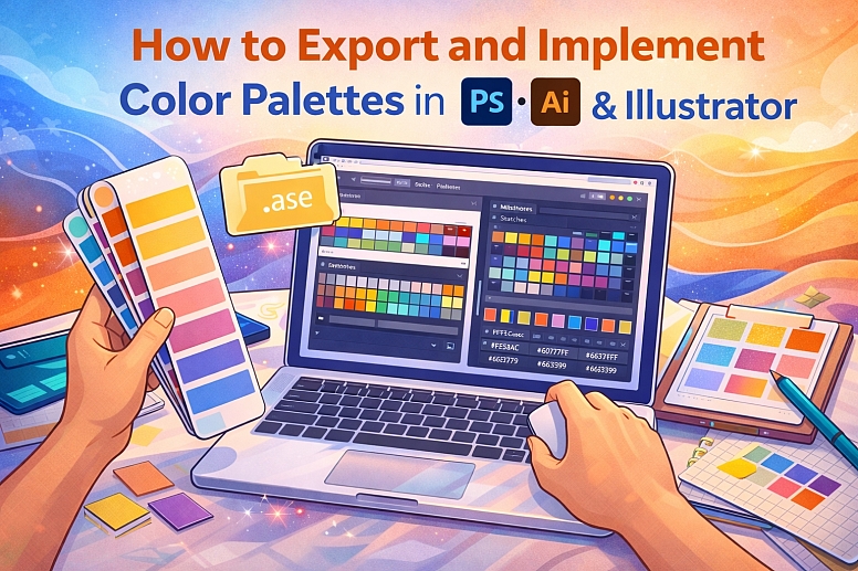 How To Export Implement Color Palettes In Adobe Photoshop Illustrator