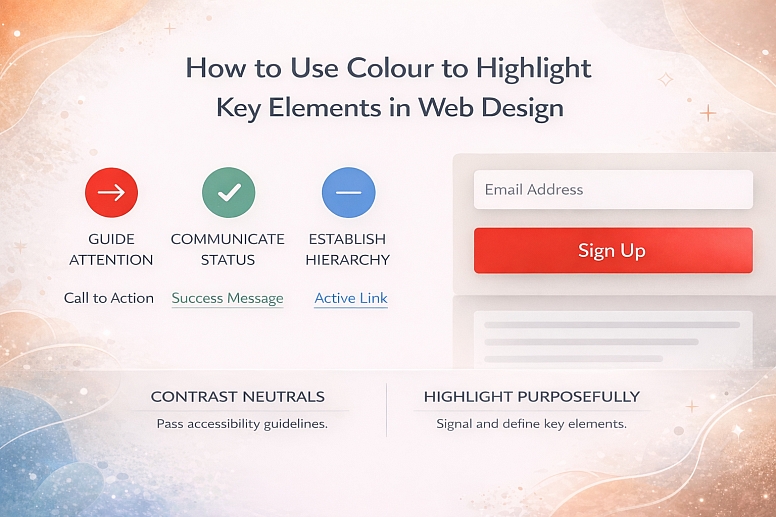 How To Use Colour To Highlight Key Elements In Web Design How To Use Colour To Highlight Key Elements In Web Design