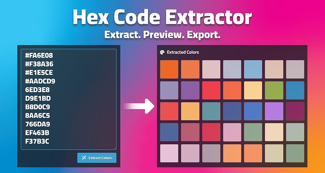 Hex Color Extractor - Bulk Extract Colors from Text & Code Hex Color Extractor - Bulk Extract Colors from Text & Code
